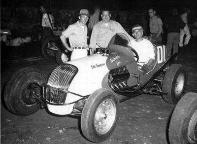 Sid Keller in Al Schultz car
