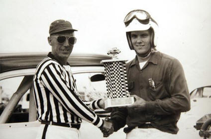Bernie Hentges is shown during his stock car racing years in the 1950s. 