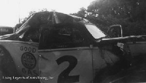 The guardrail that ended the racing